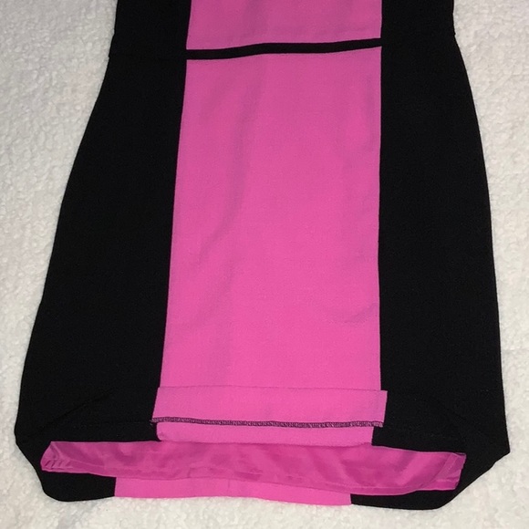 Banana Republic Strapless Pink & Black Dress with Lining & Back Zipper (Size 8) - Picture 5 of 8